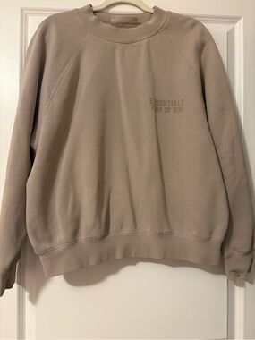 Essentials Crewneck Sweatshirt in Taupe Beige